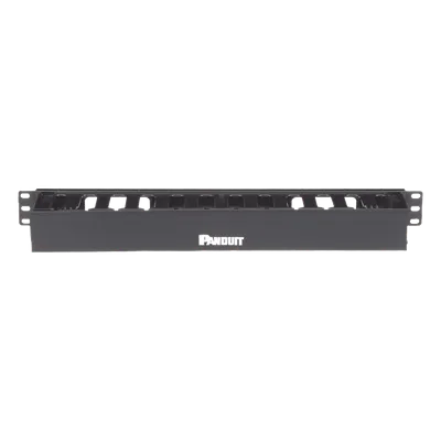 Organizador de Cables Horizontal / 1UR / 19 pulgadas (483 mm) / Solo Frontal / Gestión Coaxial, Fibra y Categoría 5e/6