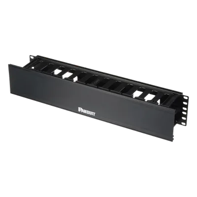 Organizador de Cables Horizontal / 2UR / 19in / Frontal con Tapa Extendida / ABS