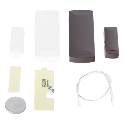Transmisor Inalámbrico / Contacto Magnético + Entrada Externa NC / 345 MHz / Batería 5 Años / Ultra Delgado 0.635 cm / Carcasa Intercambiable