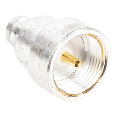 Adaptador Coaxial / Conector SMB Plug (Pin Hembra) / Bronce Plateado / Contactos Bañados en Oro / Dieléctrico de Teflón / Diseño Modular