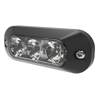 Luz Auxiliar de 3 LED, Ambar, Lente Transparente
