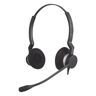 Diadema / Auricular Jabra Biz 2300 Duo / QD / Cable Reforzado / Brazo 360° / Contact Center (2309-820-105)