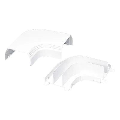 Curva de Radio Controlada / Canaleta T45 / PVC Rígido / UL94V-0 / 0 a 50°C / Blanco Mate