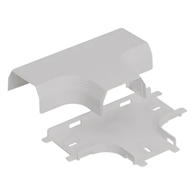 Accesorio en T para Canaleta / PVC Rígido / UL94V-0 / 0 a 50°C / Blanco Mate / Voz, Video, Fibra