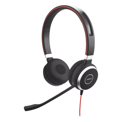 Diadema / Auricular Jabra Evolve 40 Duo / USB y 3.5mm / Cancelación de Ruido Pasiva / Indicador de Ocupado (6399-823-109)
