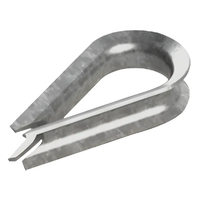 Guardacabos de Acero / Cable 3/8" (9.525 mm) / Rosca 7/16" (11.1125 mm) / Galvanizado Electrolítico / 6.00 x 3.50 x 1.30" (152.4 x 88.9 x 33.02 mm)