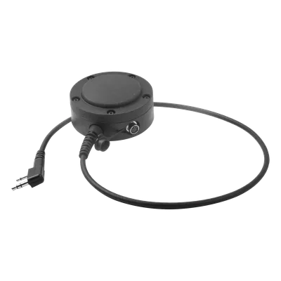 Micrófono de Garganta / PTT Grande / Conector Hirose / Entrada 2.5 mm / Compatible Kenwood NX/TK Series y Motorola GP300/DEP450 / Cable Puerto de Accesorios
