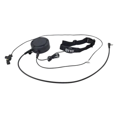 Micrófono de Garganta / PTT Grande / Conector Hirose / Entrada 2.5 mm / Compatible Kenwood NX/TK Series y Motorola GP300/DEP450 / Cable Puerto de Accesorios