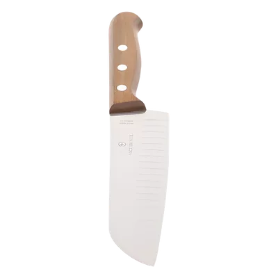 Cuchillo Santoku / Hoja 17 cm / Filo con Alvéolos / Mango de Pino Modificado / 0.103 kg / Fabricación Suiza