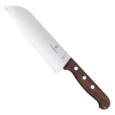 Cuchillo Santoku / Hoja 17 cm / Filo Recto con Alvéolos / Mango Maple / 0.103 kg / Diseño Japonés