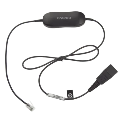 Cable Adaptador de Auricular / Conector QD a RJ-9 / 8 Configuraciones / Amplificación de Micrófono / 80 cm (2.6 ft) o 200 cm (6.6 ft)