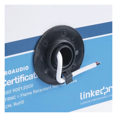 Cable para Bocina / 2x18 AWG / Bobina 152 m (500 ft) / Conductor de Cobre / Blanco