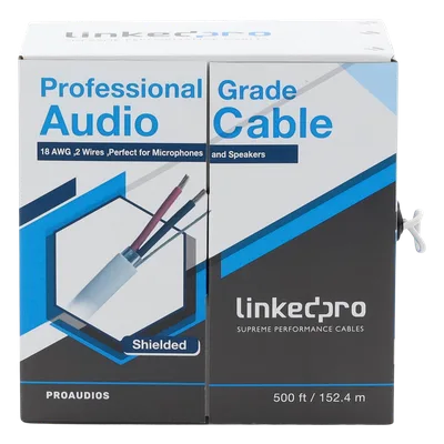 Cable para Bocina / 2x18 AWG / Blindado / 152 m (500 ft) / FRNC / -20°C a 60°C
