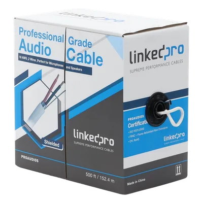 Cable para Bocina / 2x18 AWG / Blindado / 152 m (500 ft) / FRNC / -20°C a 60°C