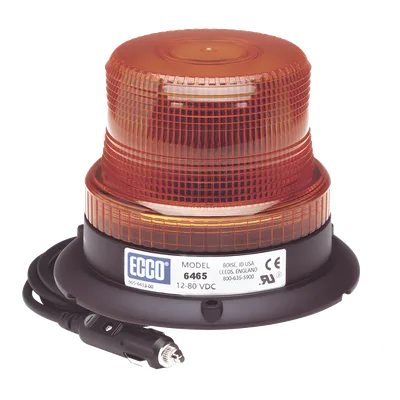 Mini Burbuja LED / Ámbar / Montaje Magnético / 12-80 VCC / 5.6" Diámetro / SAE J845 Clase III / -30°C a 50°C