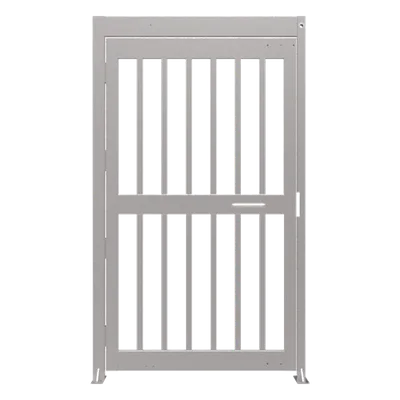 Puerta Peatonal de Alta Seguridad / Cuerpo Completo / Acero Inoxidable #304 Satinado / Cerradura Eléctrica Fail-Safe/Fail-Secure / 1.57 m x 2.13 m (5.15 ft x 6.99 ft)