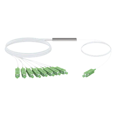 Divisor Óptico PLC / 1 x 8 / SC/APC / GPON FTTH / 1260-1650 nm / 20 km