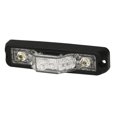 Luz perimetral direccional / Ultra brillante ámbar / 180° visibilidad / 12-24 VCC / 5.1 x 1.2 x 1.35 in
