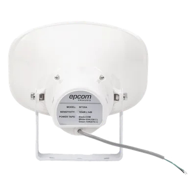 Altavoz para Exterior / Tipo Trompeta / 15-30W / 70/100V / IP66 / ABS / Bracket Metálico