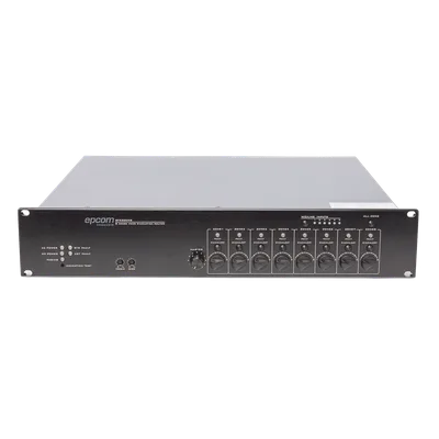 Controlador de Extensión de Evacuación por Voz / 8 Zonas / 500W / 19 Unidades en Cascada / 6 Entradas de Audio / Monitoreo Automático de Bocinas