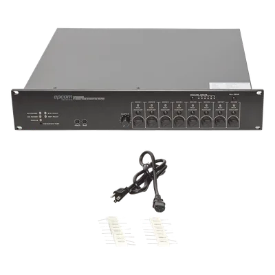 Controlador de Extensión de Evacuación por Voz / 8 Zonas / 500W / 19 Unidades en Cascada / 6 Entradas de Audio / Monitoreo Automático de Bocinas