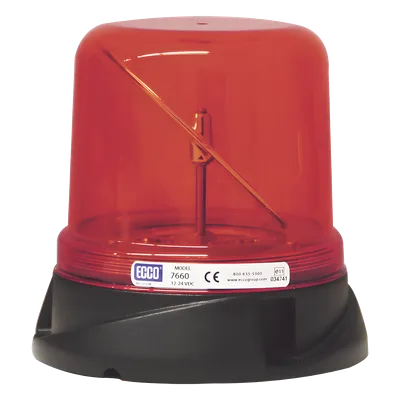 Baliza Rotativa LED / Tecnología Híbrida Sin Escobillas / Salida SAE J845 Clase I / Montaje Permanente / 8 LEDs Alta Intensidad / 12-24 VCC