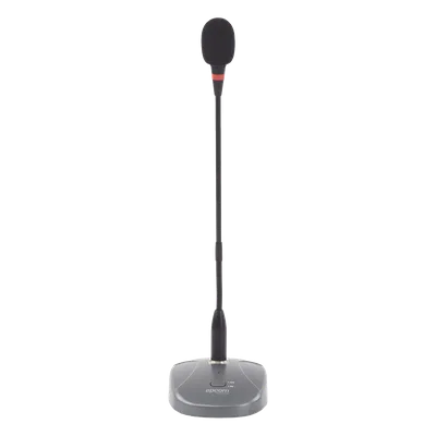 Micrófono de Escritorio / Condensador de Alta Sensibilidad / Respuesta 20-12 kHz / 2 Tonos de Timbre / Conector XLR y TRS / Alimentación Dual