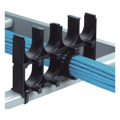 Espaciador de Cables Apilable / 4 Espacios / 1.25 in (31.8 mm) / Nylon 6.6 FR / Negro