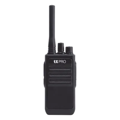 Radio Portátil Analógico UHF / 400-470 MHz / 2W / 16 Canales / VOX Manos Libres / Batería 6-8 hrs / 161 g (5.68 oz)