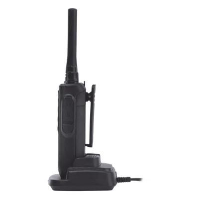 Radio Portátil Analógico UHF / 400-470 MHz / 2W / 16 Canales / VOX Manos Libres / Batería 6-8 hrs / 161 g (5.68 oz)