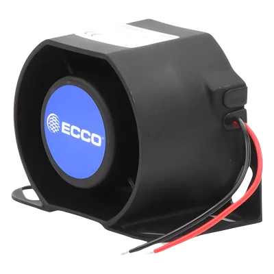 Alarma de Reversa Vehicular / 112 dB(A) / 12-36 VDC / Carcasa de Acero / Sellado Epoxi / 5.7" de Ancho