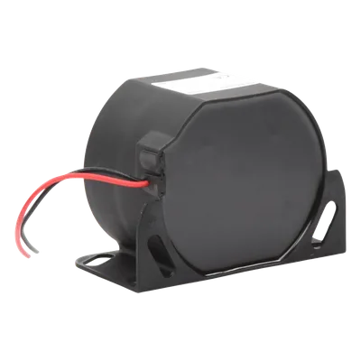 Alarma de Reversa Vehicular / 112 dB(A) / 12-36 VDC / Carcasa de Acero / Sellado Epoxi / 5.7" de Ancho