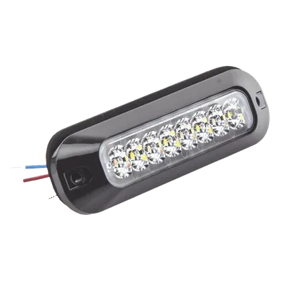 Luz Auxiliar LED / 4 LEDs Ultra Brillantes / 21 Patrones de Destello / 12-24 VCC / SAE J595 Clase I / Mica de Policarbonato Transparente