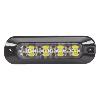 Luz Auxiliar LED / 4 LEDs Ultra Brillantes / 21 Patrones de Destello / 12-24 VCC / SAE J595 Clase I / Mica de Policarbonato Transparente