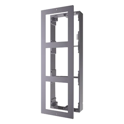 Base de Montaje para Videoportero IP / 3 Módulos / Superficie / Aluminio Anticorrosión / -40°C a +60°C (-40°F a 140°F)