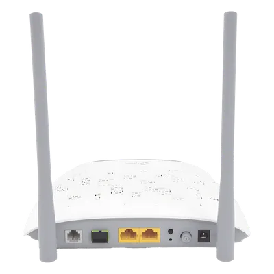 ONU/ONT Router GPON / Wi-Fi N 300 Mbps / 2.4 GHz / 1 Puerto GPON SC-APC / 1 Puerto GE + 1 Puerto FE / 1 Puerto POTS FXS / 2 Antenas 5 dBi