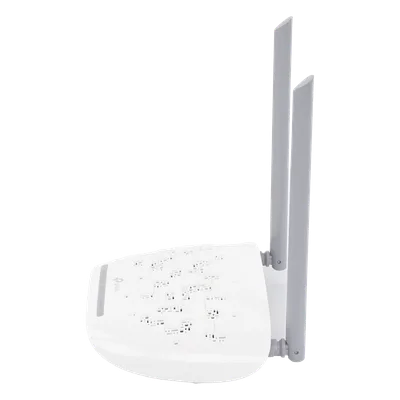 ONU/ONT Router GPON / Wi-Fi N 300 Mbps / 2.4 GHz / 1 Puerto GPON SC-APC / 1 Puerto GE + 1 Puerto FE / 1 Puerto POTS FXS / 2 Antenas 5 dBi