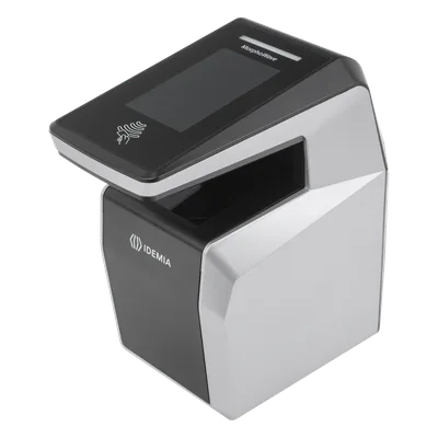 Lector de huella sin contacto / Multiformato MIFare, DESFire, Prox HID, iCLASS, QR / IP65 / PoE / Captura 4 dedos