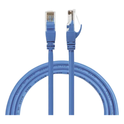 Cable de Parcheo UTP Cat6 / 1m (3.28 ft) / Azul / 26AWG CCA / 250MHz / Gigabit Ethernet