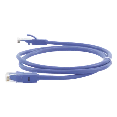 Cable de Parcheo UTP Cat6 / 1m (3.28 ft) / Azul / 26AWG CCA / 250MHz / Gigabit Ethernet
