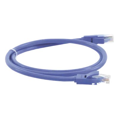 Cable de Parcheo UTP Cat6 / 1m (3.28 ft) / Azul / 26AWG CCA / 250MHz / Gigabit Ethernet
