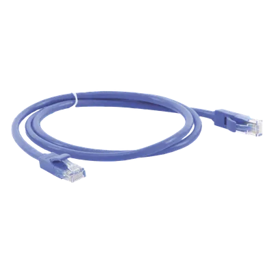 Cable de Parcheo UTP Cat6 / 1m (3.28 ft) / Azul / 26AWG CCA / 250MHz / Gigabit Ethernet
