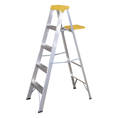 Escalera Tipo Tijera / 5 Peldaños / Aluminio Tipo III / 1.83 m (6 ft) / Carga 90 kg / ANSI A14.2