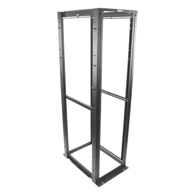 Rack de Cuatro Postes / 45 Unidades de Rack / 19" EIA / Carga 2500 lbs (1134 kg) / Profundidad 762 mm (30 in) / Rieles Numerados Roscados #12-24