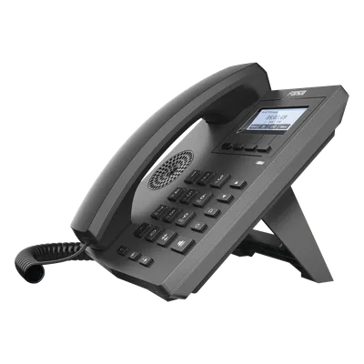 Teléfono IP empresarial para 2 lineas SIP con pantalla LCD 128 x 48 Px y conferencia de 3 vías, PoE
