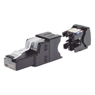 Plug RJ45 UTP / Cat6A / Terminación en Campo / 22-26 AWG / Recto y Angulado / 0.5-0.7 ft Equivalente