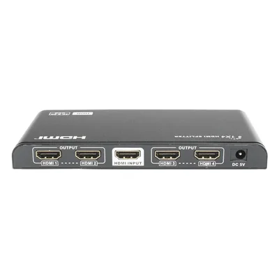 Divisor (Splitter) HDMI 4K de 1 Entrada a 4 Salidas (Simultaneas) / Soporta 4K×2K / Ajuste de resoluciones EDID / HDR / HDMI 2.0 / HDCP 2.2 / Permite mezclar pantallas en 4K y 1080P