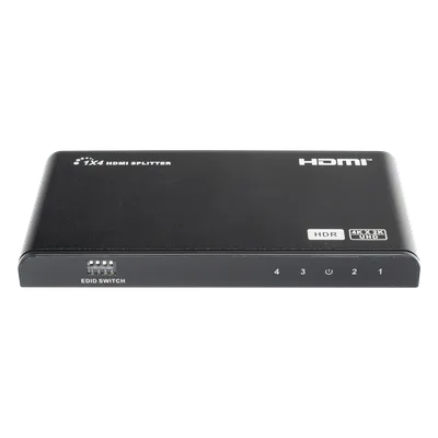 Divisor (Splitter) HDMI 4K de 1 Entrada a 4 Salidas (Simultaneas) / Soporta 4K×2K / Ajuste de resoluciones EDID / HDR / HDMI 2.0 / HDCP 2.2 / Permite mezclar pantallas en 4K y 1080P