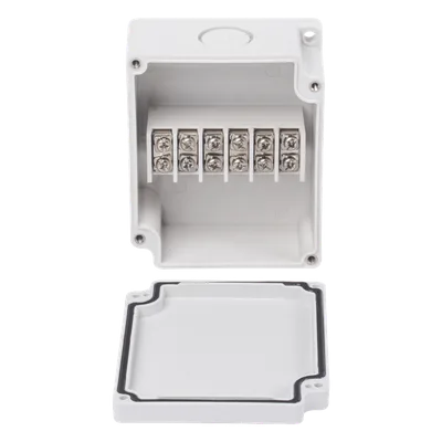 Caja de Interconexión / 6 Terminales / IP65 / 110 VCA / 12-24 VCC / 91 x 75 x 43 mm (3.58 x 2.95 x 1.69 in)