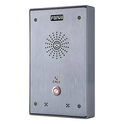 Intercomunicador IP, 2 líneas SIP, 2 relevadores con botón para llamada, anti-vandálico, IP65 e IK10, PoE